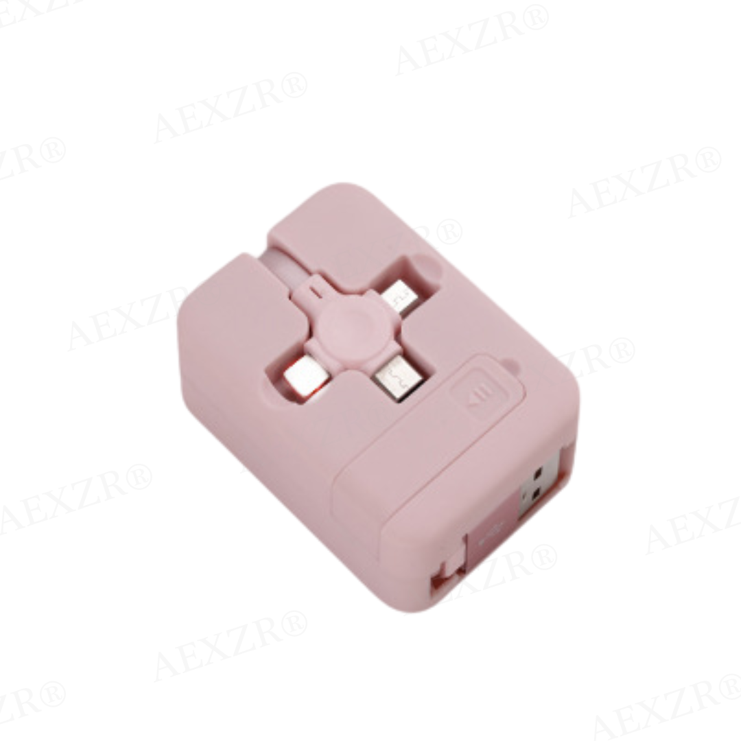 Three-in-One Charging Cable Roll