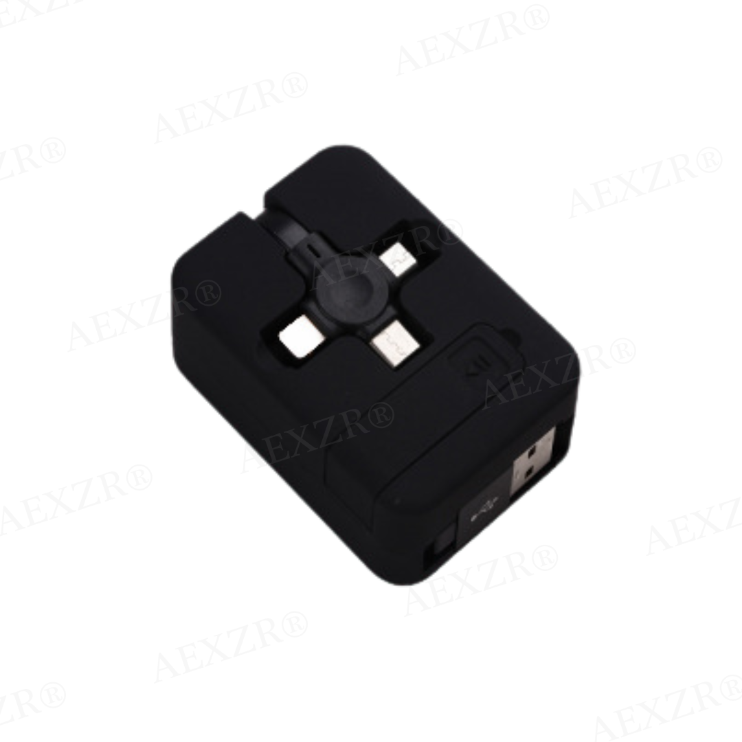 Three-in-One Charging Cable Roll