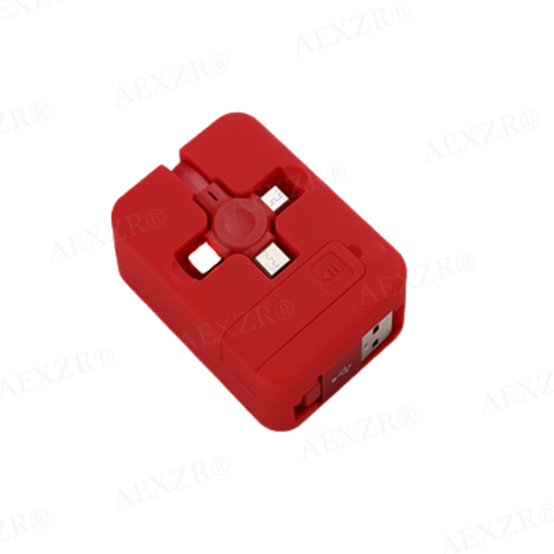 Three-in-One Charging Cable Roll